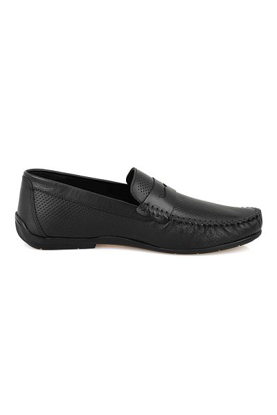 Desa Daniel Black Ανδρικό Δερμάτινο Loafer