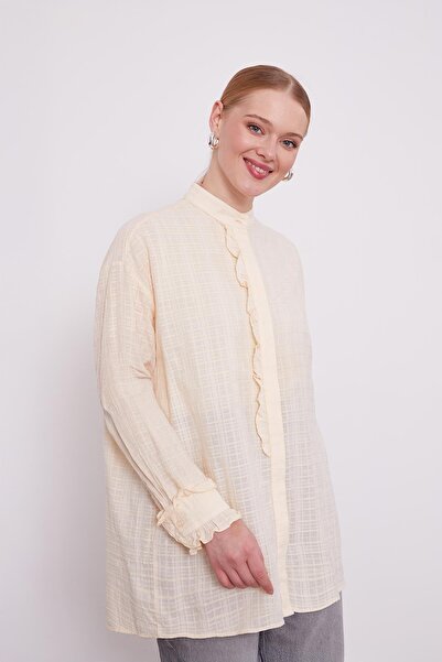 Levidor Beige Frilly Shirt