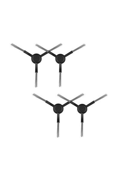 ROPALDE Set de piese de schimb pentru perie laterală neagră de 4 bucăți compa...