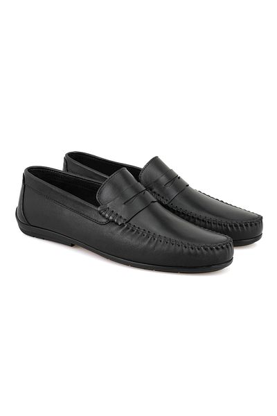 Desa Ανδρικό δερμάτινο loafer Austin Black