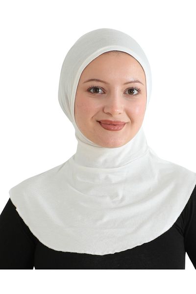 Modish Group حجاب نسائي عملي للرياضة مع طوق للرقبة - كريمي
