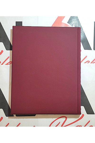 Lion Paper Coin Album, Large Size, 20 Pages with 120 Coin Capacity, Burgundy Color