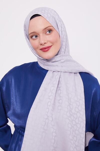 Levidor Ασημί S μοτίβο μπλε ζακάρ σάλι