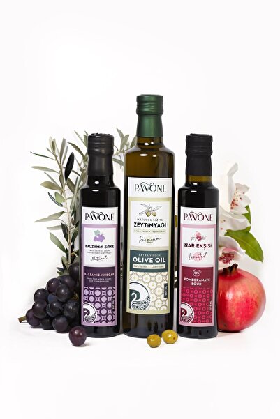 Pavone Limited 100% Nar Ekşisi (250 ml.) & Katkısız Balzamik Sirke (250 ml.) ...