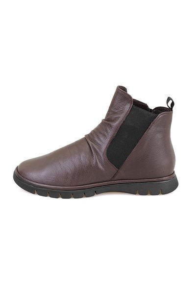 Desa Women's Brown Elastic Leather Boots