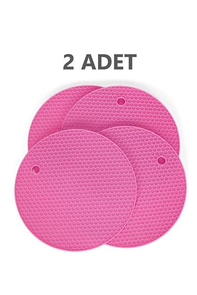 Rawy Home Silicone Trivet - 2-Piece Honeycomb Pattern, Griddle Pad, Holder