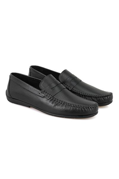 Desa Daniel Black Ανδρικό Δερμάτινο Loafer
