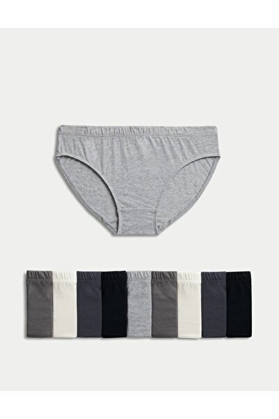 Marks & Spencer Saf Pamuklu 10'lu Brief Külot (2-14 Yaş)