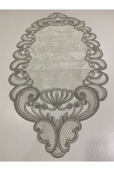 ART ÇEYİZ Κρέμα Velvet Runner 90x45
