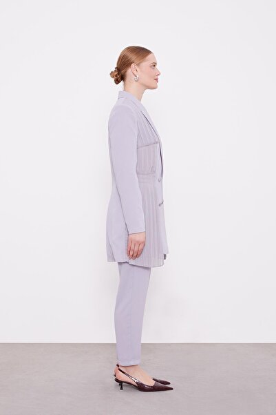 Levidor A.Gray Pleated Chiffon Jacket Suit