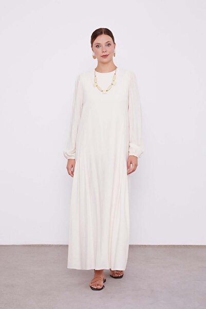 Levidor PFD Crew-Neck Shirred Detailed Dress
