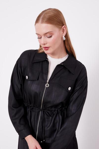 Levidor Black Gathered Waist Skirt Set