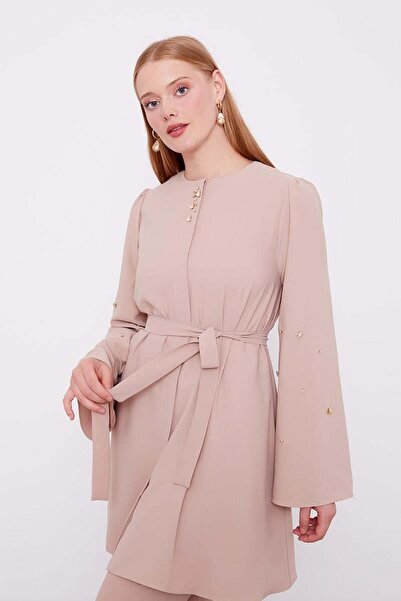 Levidor Σετ δύο τεμαχίων με λεπτομέρεια από πέτρα σε μπεζ χρώμα