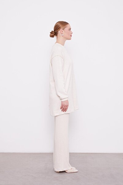 Levidor Cream Stripe Pearl Cashmere Double Suit