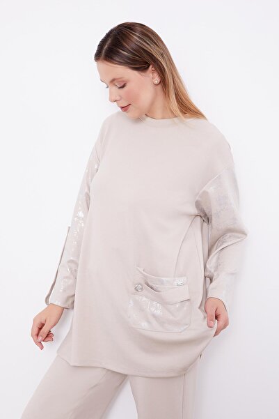 Levidor Αθλητικό κοστούμι με λεπτομέρειες από μπεζ φύλλο