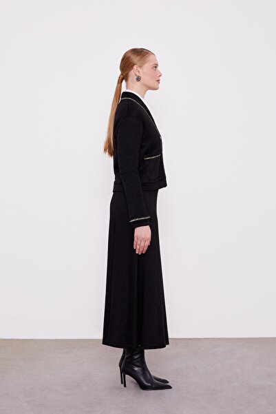 Levidor Black Pearl Stripe Skirt Suit