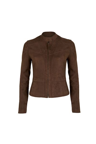 Desa Chantoya Dark Brown Women's Suede Jacket