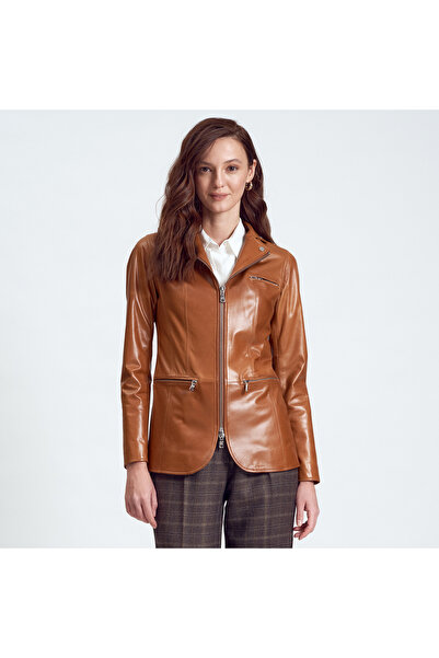 Desa Elenore Kadın Deri Blazer Spor Ceket