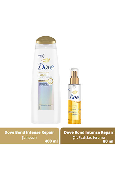 Dove Bond Intense Repair Saç Bakım Şampuanı ve Çift Fazlı Saç Serumu Set NAİF01