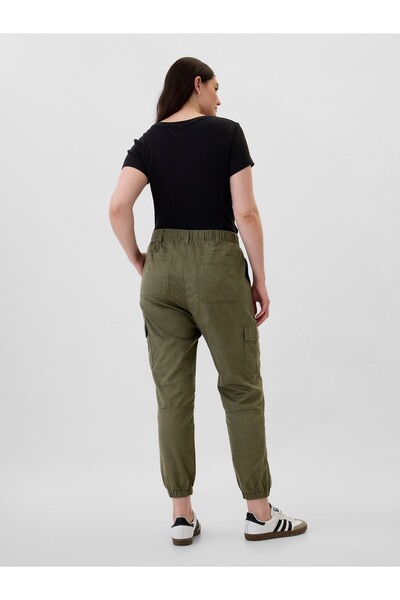 GAP Kadın Haki Twill Jogger Kargo Pantolon