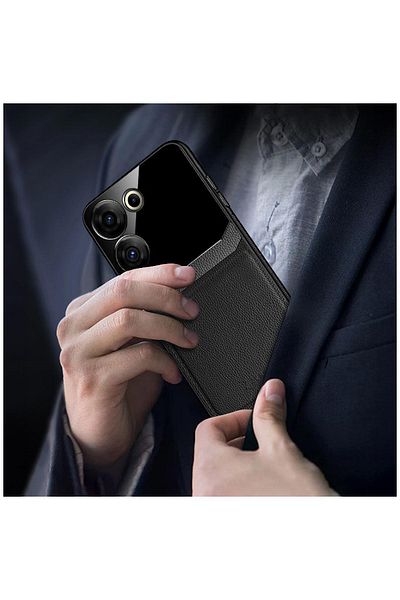 Zebana حافظة جلدية متوافقة مع Tecno Camon 20 Pro 4G باللون الأسود