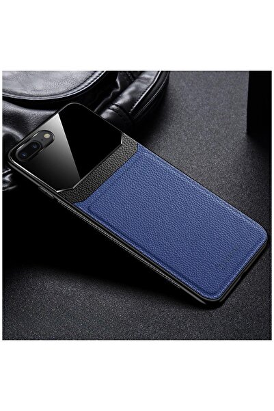 Zebana Apple iPhone 8 Plus Compatible Case Lens Leather Case Navy Blue