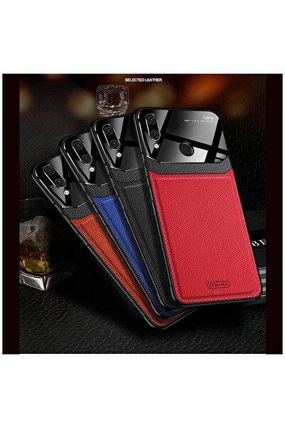 Zebana Xiaomi Redmi Note 7 Pro Compatible Case Lens Leather Case Red
