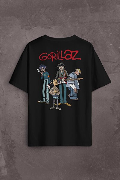 Kendim Seçtim تي شيرت Gorillaz 2D Rock Band Blur Damon Albarn يشعر بالارتياح ...
