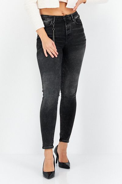 Guess Women Skinny Fit Stretchable Denim Jeans, Black