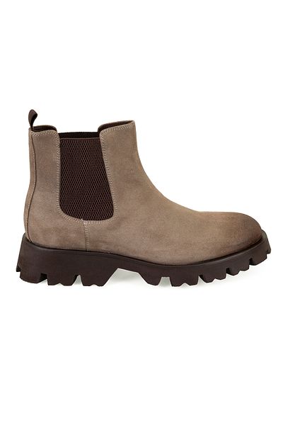 Desa Everet Mink Men's Elastic Leather Chelsea Boots