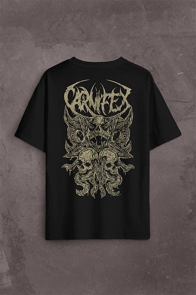Kendim Seçtim Tricou supradimensionat Carnifex Gothic - Rock, Metal, Death Music Imprimat pe spate