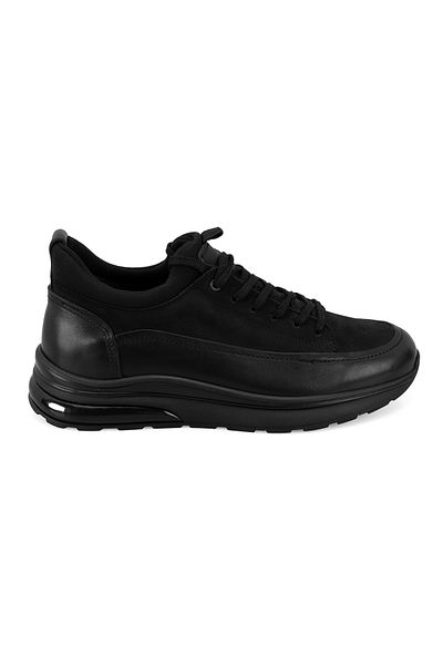 Desa Ανδρικά δερμάτινα αθλητικά παπούτσια Trika Black