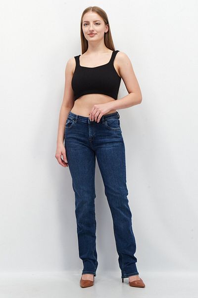Esprit Women Straight Fit Washed Stretchable Denim Jeans, Blue