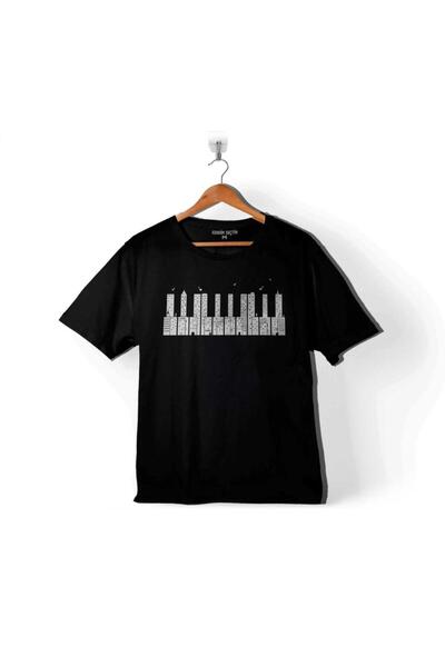 Kendim Seçtim Tricou pentru copii Piano Skyline Piano Danger Above