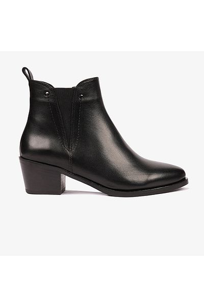 Greyder 59134 Women's Black Genuine Leather Chelsea Boots