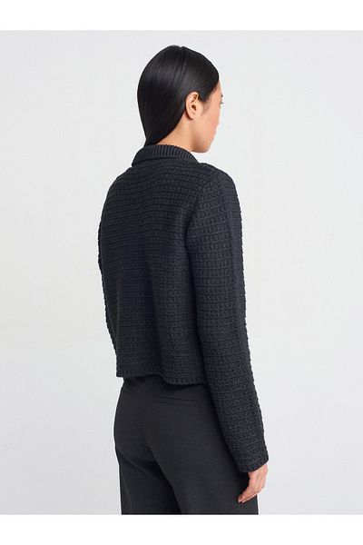 Dilvin 60925 Women's Pola Collar Cardigan