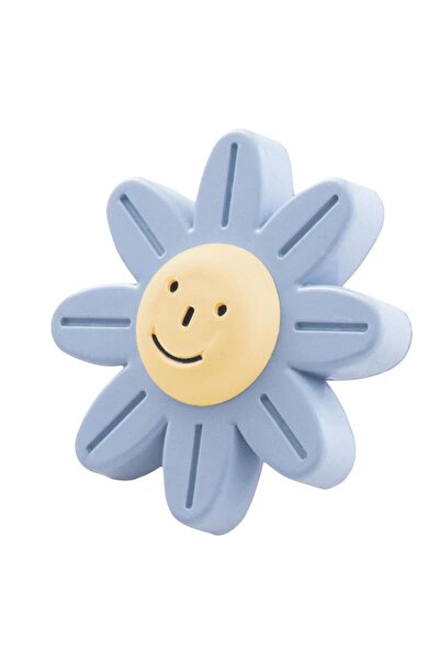 NZB Mobilya Plastik Papatya Gülücüklü Mavi Renk  Çoçuk Odası Dolabı Kapak Kulpu Çekmece Kulbu 1 ADET