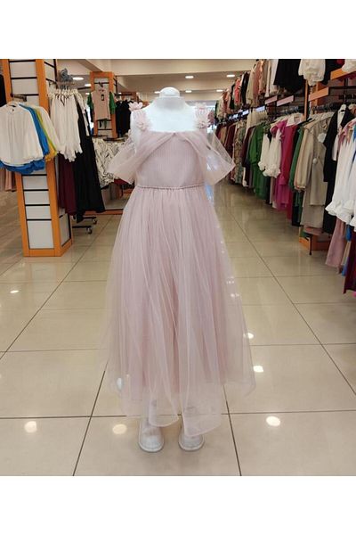 Yonca Çocuk Şeker Kids 4035 Lace Shoulder Girl's Evening Dress