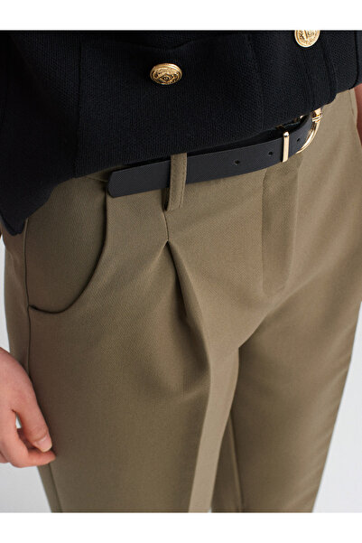 Dilvin 71533 Green Belted Carrot Fit Trousers