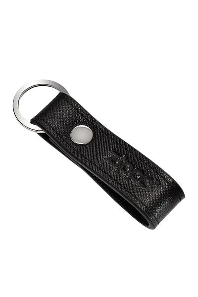 Zippo ميدالية مفاتيح جلدية من سافيانو - أسود