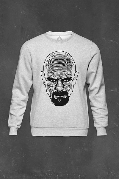 so cool Γκρι φούτερ Breaking Bad Heisenberg Ding Ding Crystal Meth Φούτερ Unisex με στάμπα