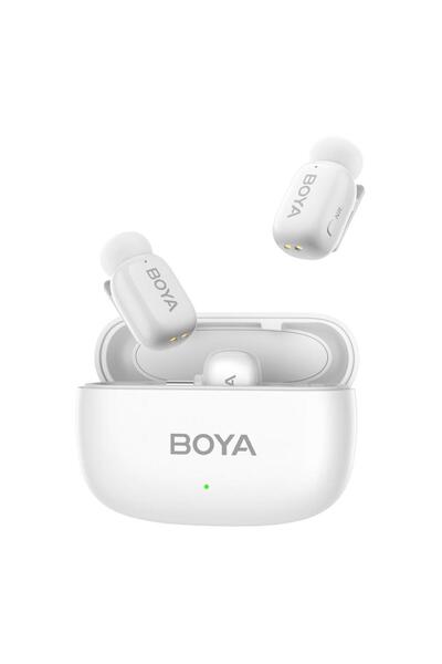 BOYA Mini Wireless Yaka Mikrofonu - Beyaz