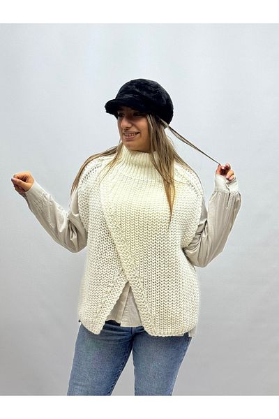İTALYAN BUTİK Italian Front Cross over Collar Jumper