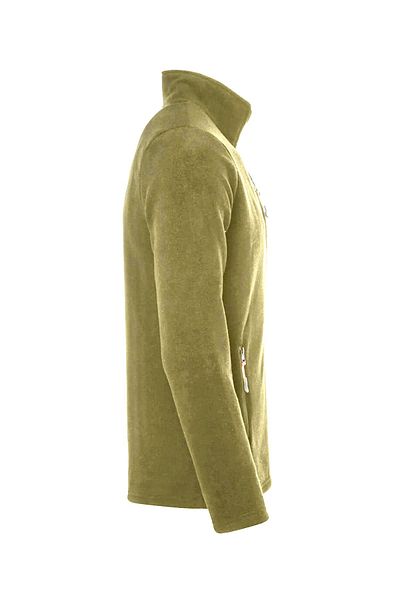 shop Green Color Zippered 3 Pocket Fleece