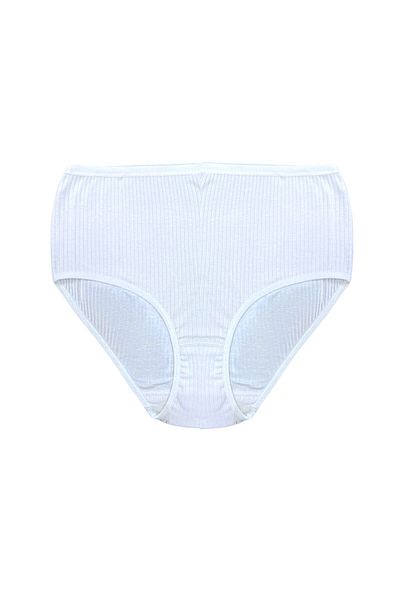 FORMO Camolă cu nervuri cu talie înaltă - Pachet de 6 chiloți Bato pentru femei, alb, negru, 100% bumbac