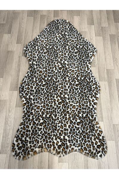 TALYA HALI Acar Halı Leopar Desen Tavşan Tüyü Yumuşak Dokulu Peluş Halı