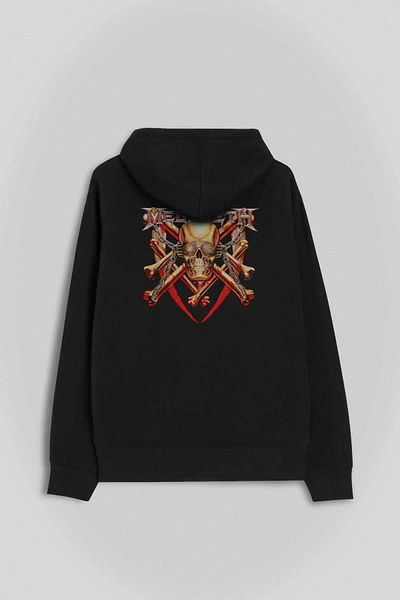 Kendim Seçtim Hanorac cu glugă unisex Megadeth Skull Killın - imprimat față și spate