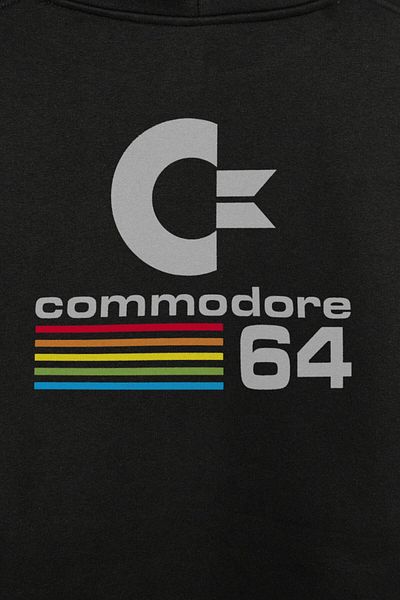 Kendim Seçtim Logo Commodore 61 C64 - Hanorac cu glugă unisex cu imprimeu antic pe computer