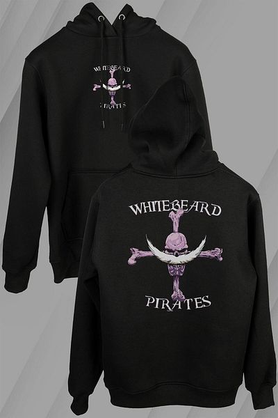 Kendim Seçtim Whitebeard Admiral Prates One Piece Luffy Hanorac imprimat față și spate Hanorac cu glugă unisex
