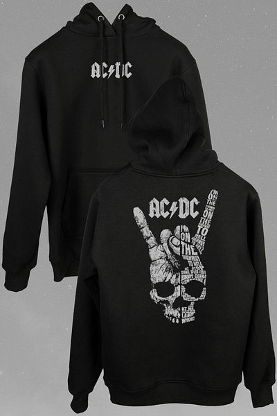 Kendim Seçtim Ac Dc Hard Rock Μουσική Μουσική εμπρός και πίσω Φούτερ με στάμπα Unisex Hoodie